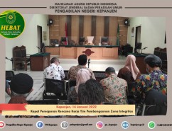 Rapat Pemaparan Rencana Kerja Tim Pembangunan Zona Integritas PN Kepanjen